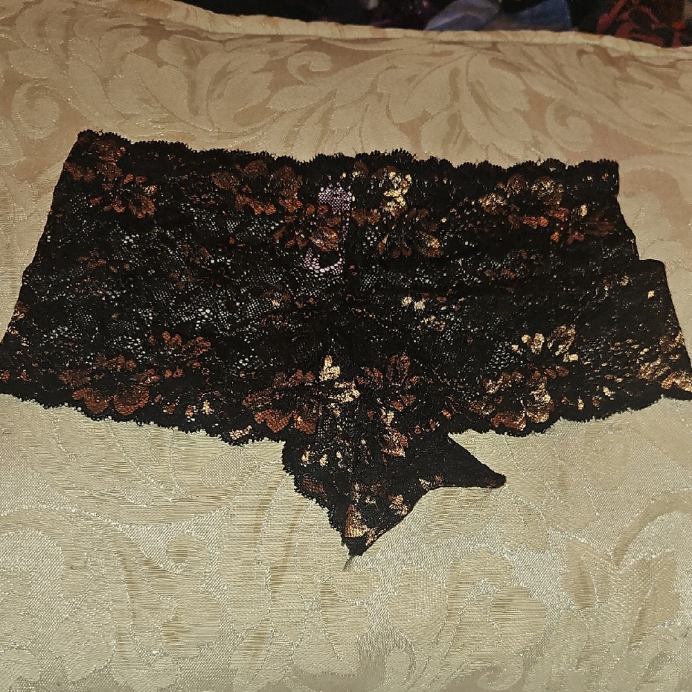 Lace Women's Intimates in Black and Rose Gold